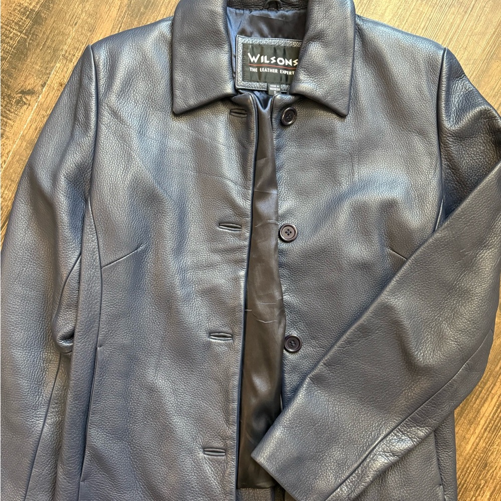 Wilson's Leather Navy Blue Jacket